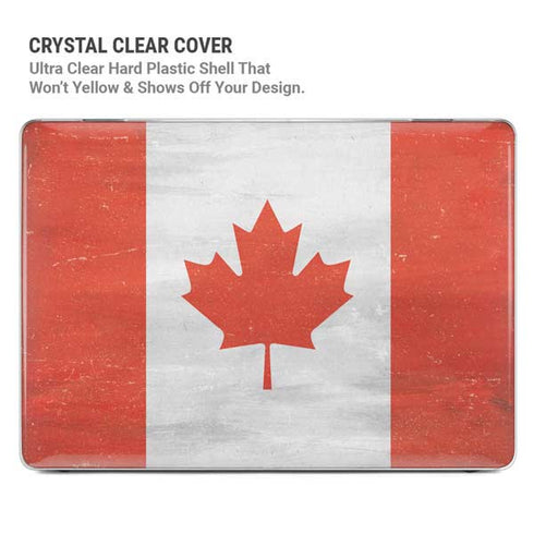 Canada Flag Distressed MacBook Cases